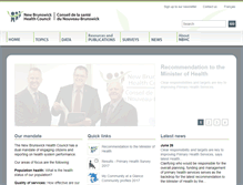 Tablet Screenshot of nbhc.ca